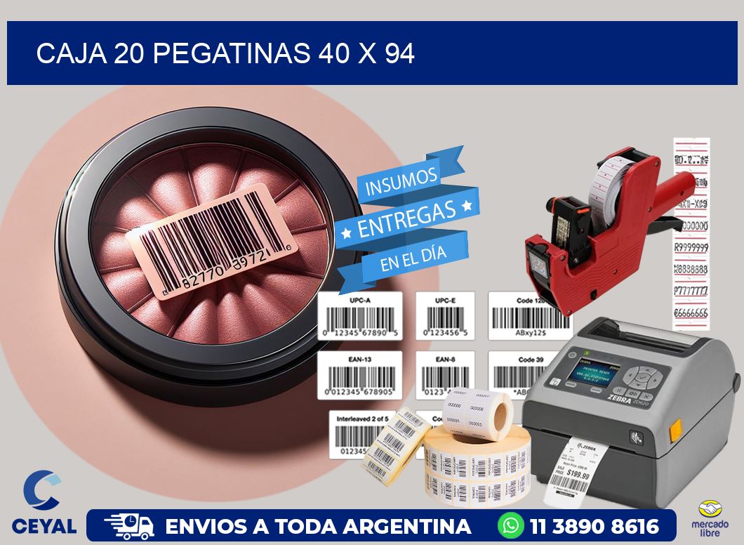 CAJA 20 PEGATINAS 40 x 94