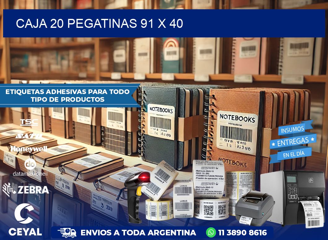 CAJA 20 PEGATINAS 91 x 40