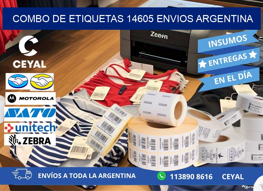 Combo de etiquetas 14605 ENVIOS ARGENTINA