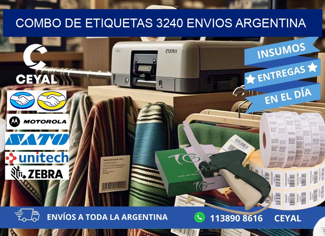 Combo de etiquetas 3240 ENVIOS ARGENTINA