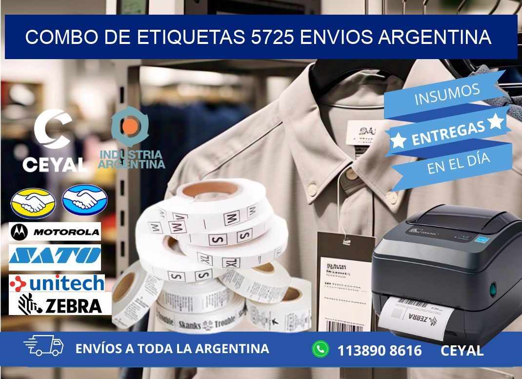 Combo de etiquetas 5725 ENVIOS ARGENTINA