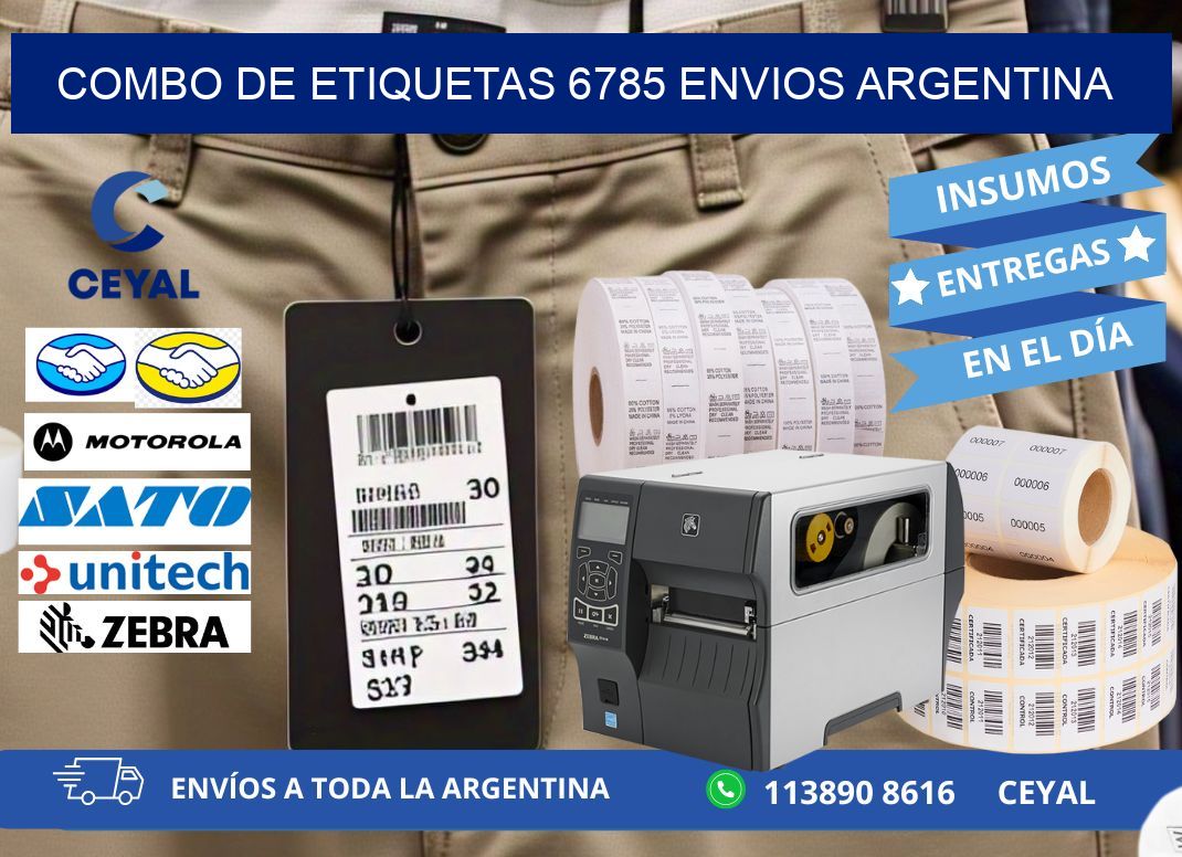 Combo de etiquetas 6785 ENVIOS ARGENTINA