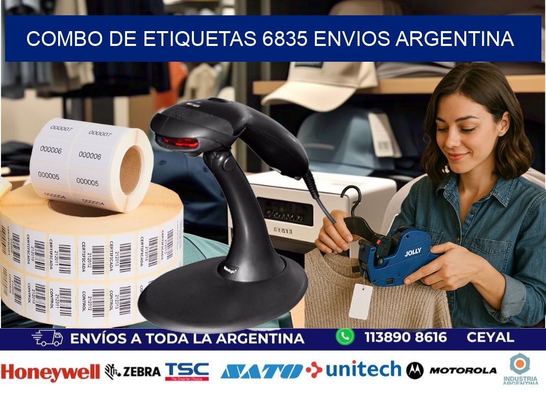Combo de etiquetas 6835 ENVIOS ARGENTINA