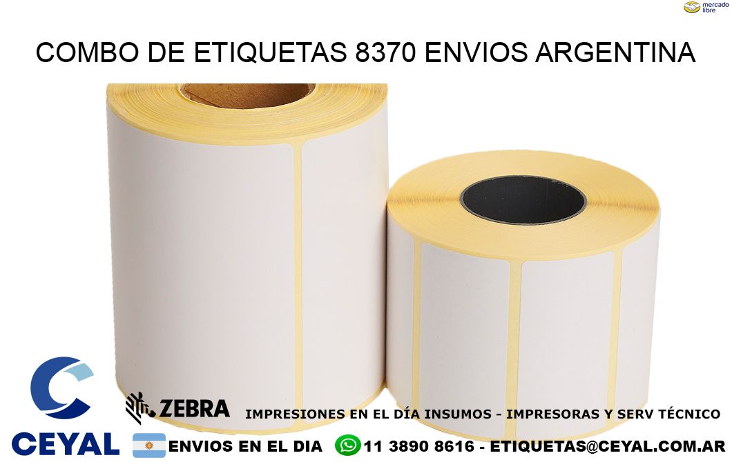 Combo de etiquetas 8370 ENVIOS ARGENTINA