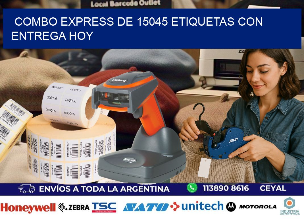 Combo express de 15045 etiquetas con entrega hoy