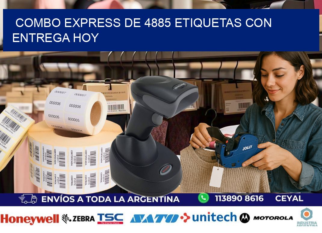 Combo express de 4885 etiquetas con entrega hoy