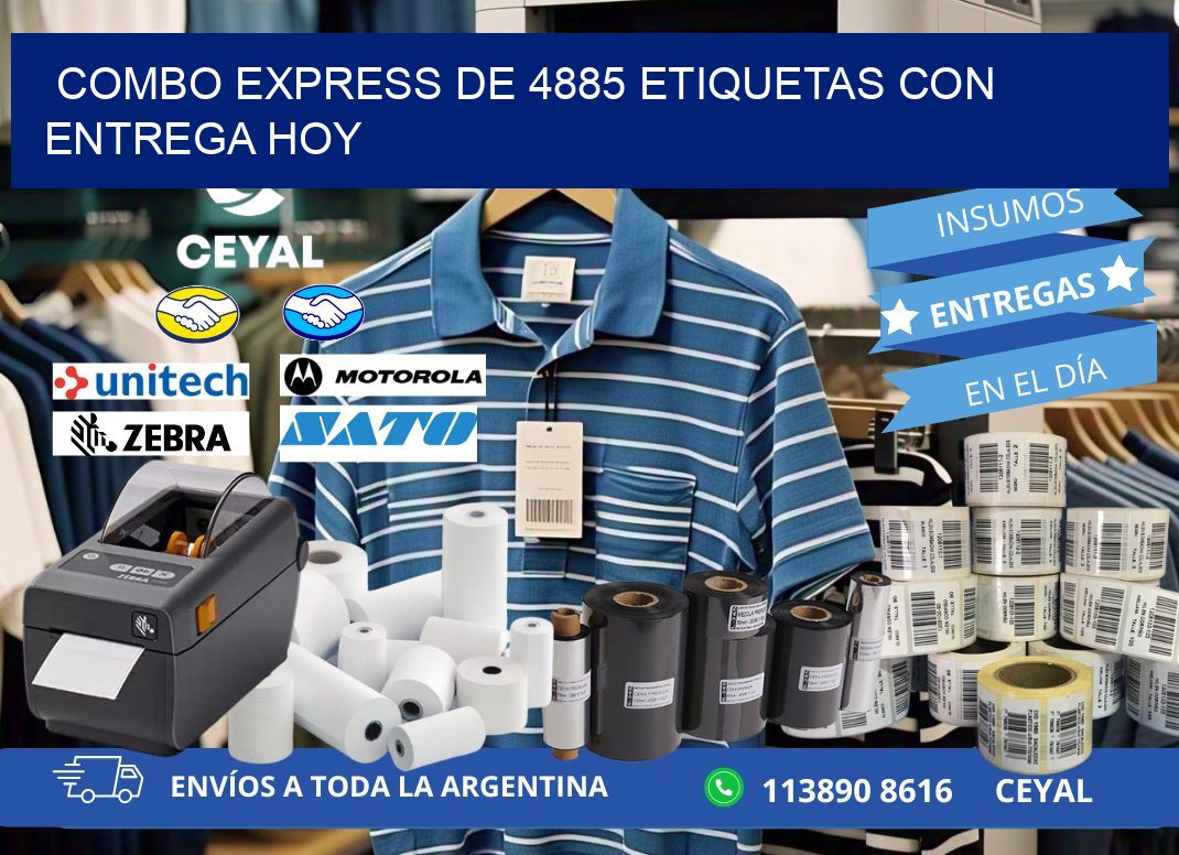 Combo express de 4885 etiquetas con entrega hoy