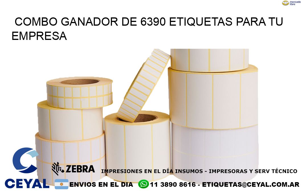 Combo ganador de 6390 etiquetas para tu empresa