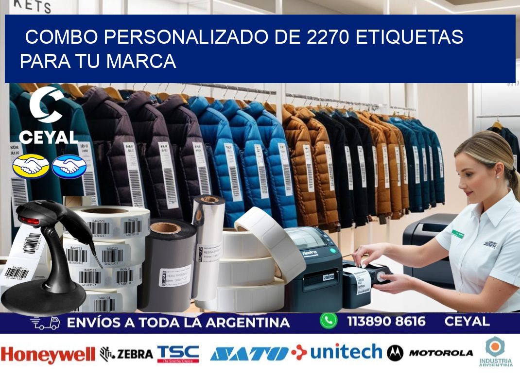 Combo personalizado de 2270 etiquetas para tu marca