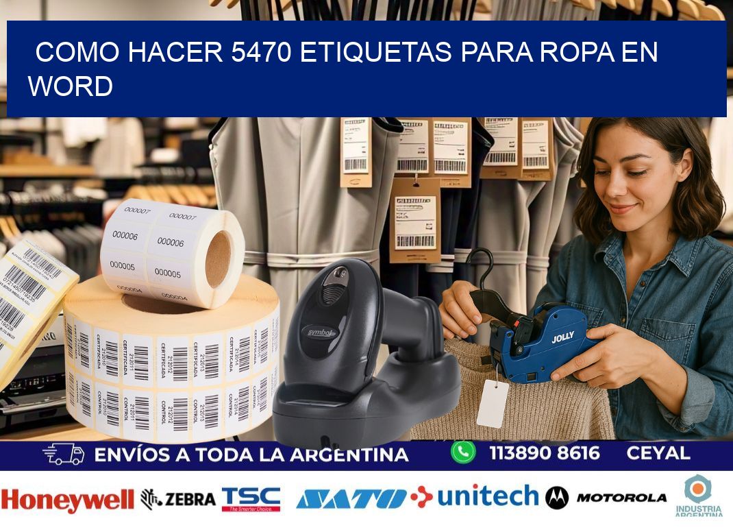 Como hacer 5470 etiquetas para ropa en Word