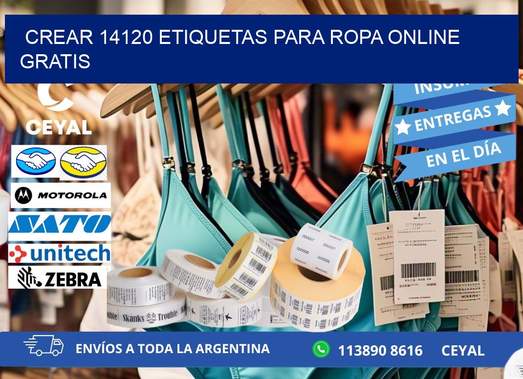 Crear 14120 etiquetas para ropa online gratis