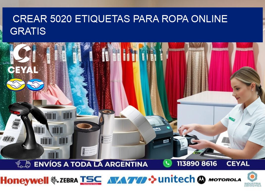 Crear 5020 etiquetas para ropa online gratis