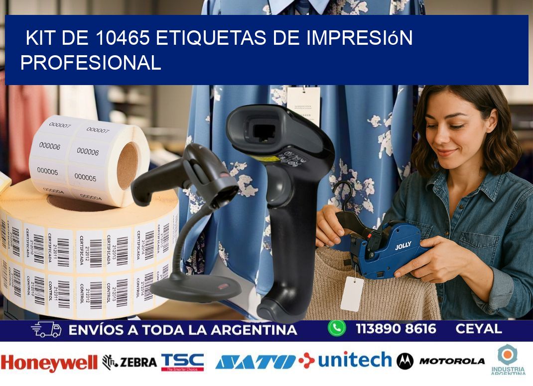 Kit de 10465 etiquetas de impresión profesional
