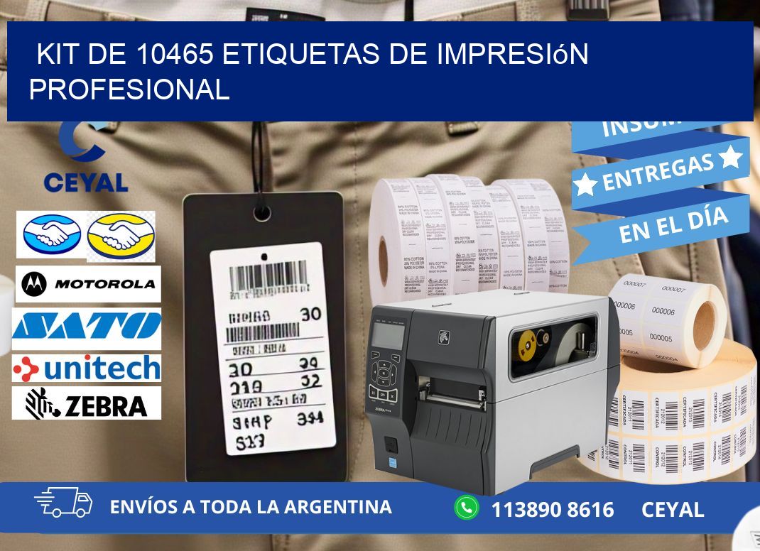 Kit de 10465 etiquetas de impresión profesional