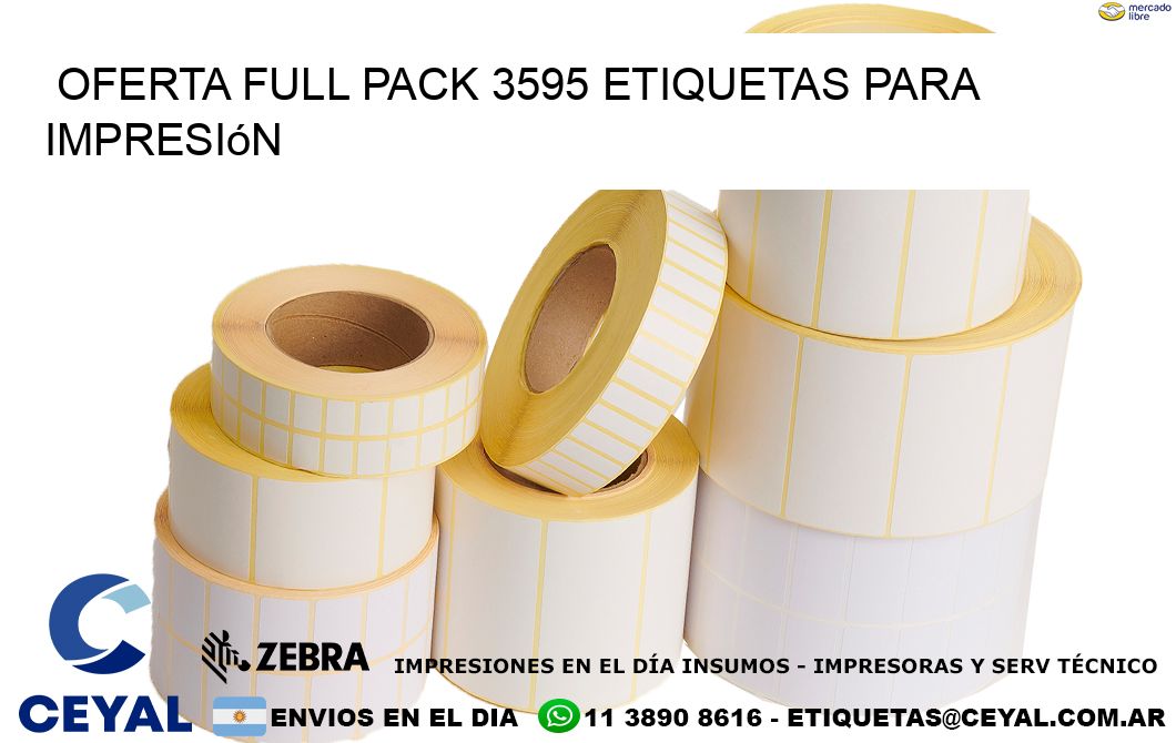 Oferta full pack 3595 etiquetas para impresión