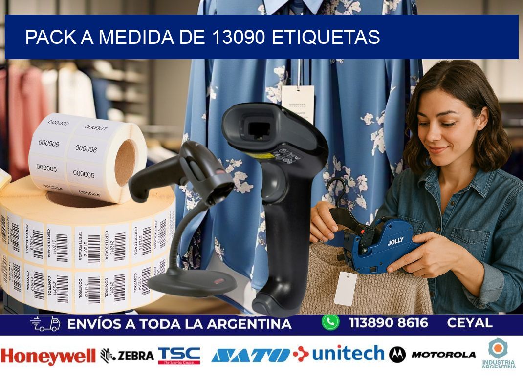 Pack a medida de 13090 etiquetas