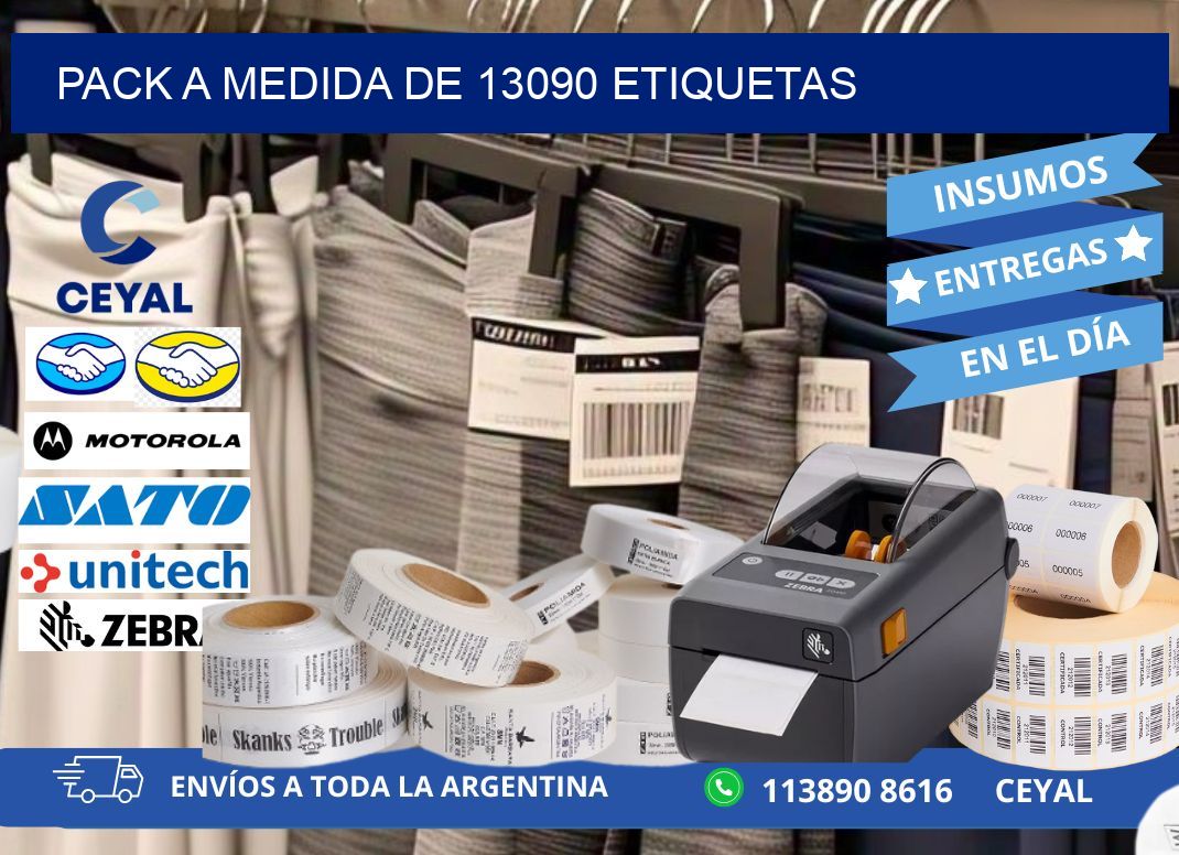 Pack a medida de 13090 etiquetas