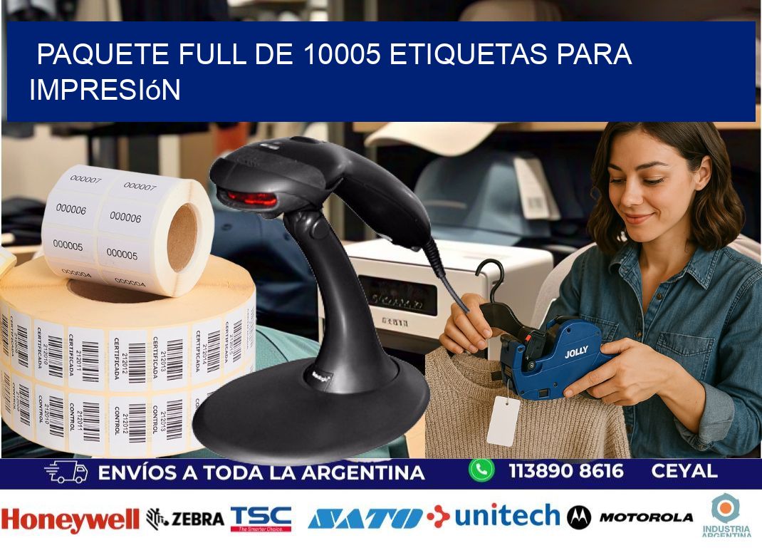 Paquete full de 10005 etiquetas para impresión