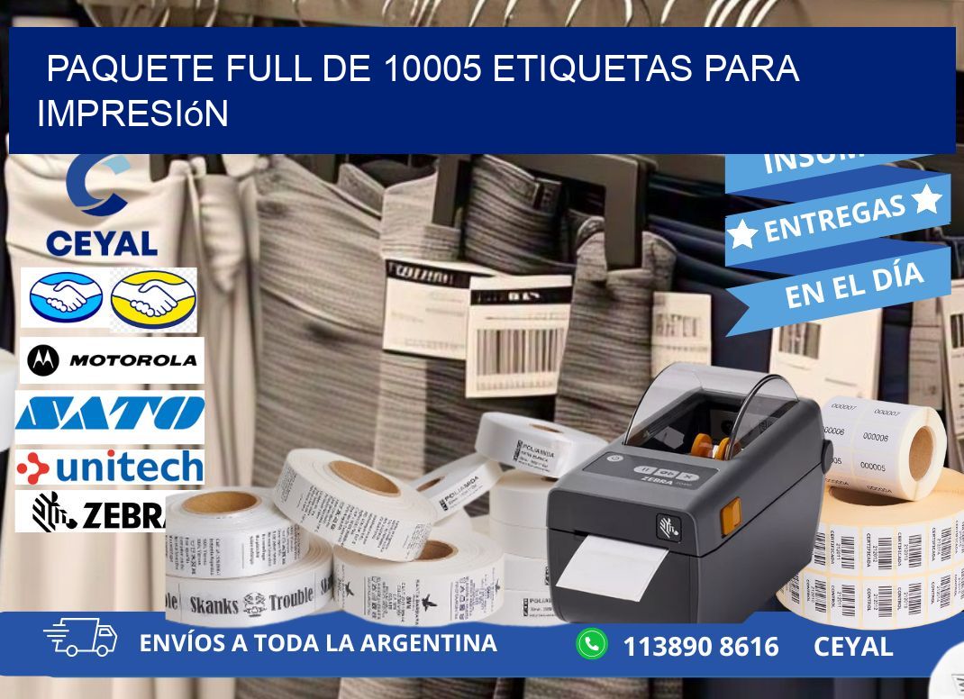 Paquete full de 10005 etiquetas para impresión