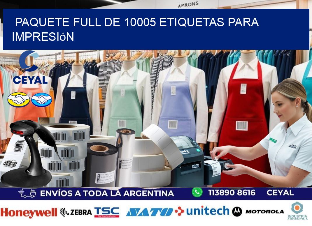 Paquete full de 10005 etiquetas para impresión