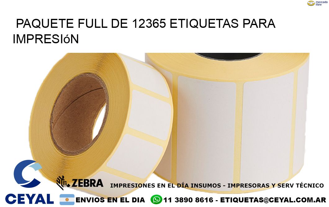 Paquete full de 12365 etiquetas para impresión
