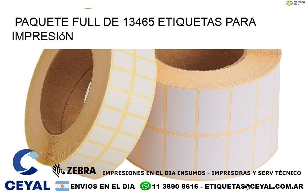Paquete full de 13465 etiquetas para impresión