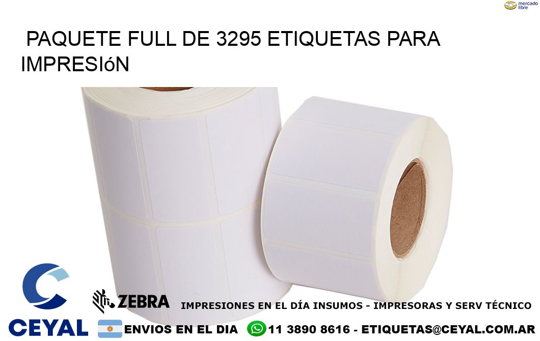 Paquete full de 3295 etiquetas para impresión