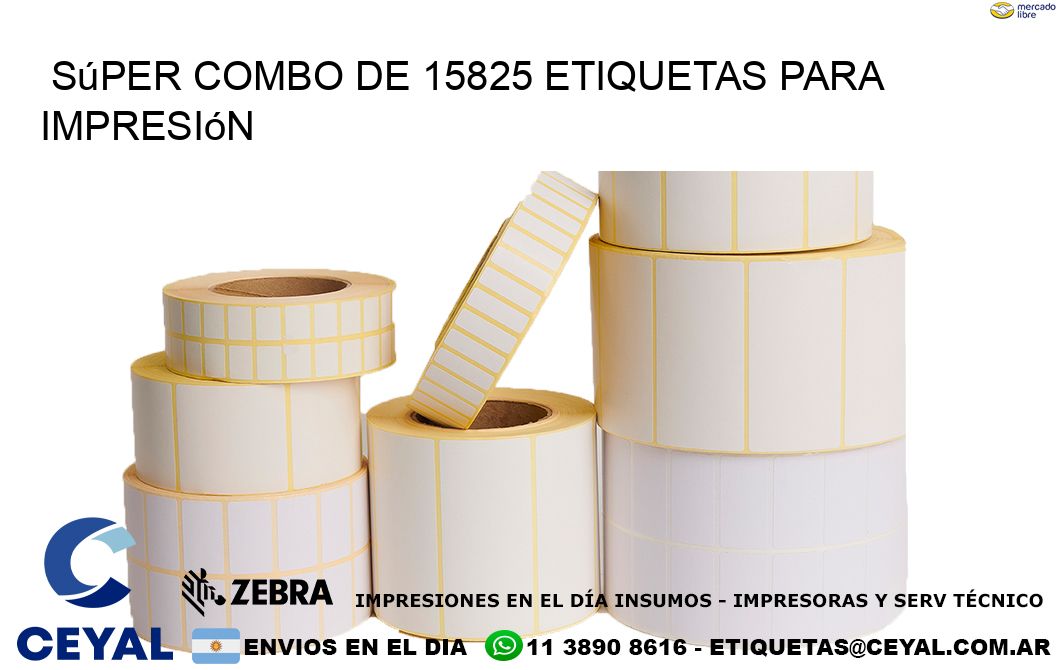 Súper combo de 15825 etiquetas para impresión