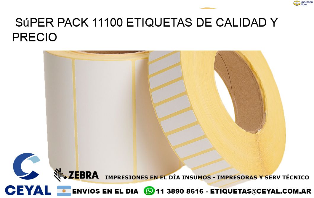 Súper pack 11100 etiquetas de calidad y precio