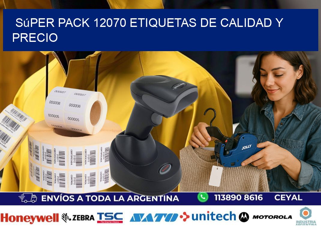 Súper pack 12070 etiquetas de calidad y precio