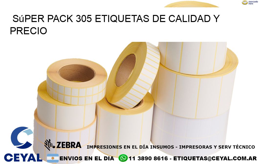 Súper pack 305 etiquetas de calidad y precio