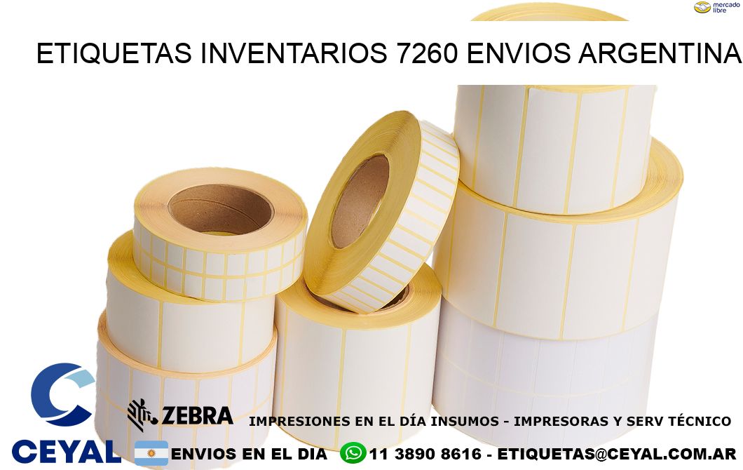 etiquetas inventarios 7260 ENVIOS ARGENTINA