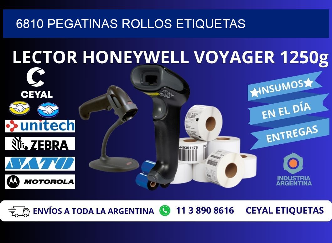 6810 Pegatinas rollos etiquetas
