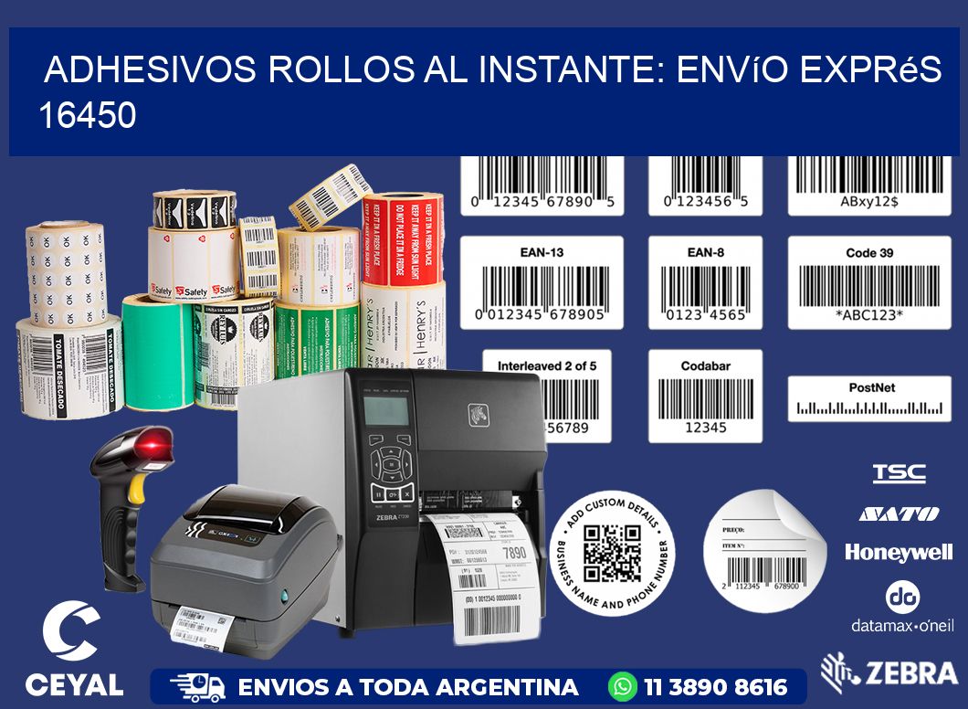 Adhesivos rollos al Instante: Envío Exprés 16450