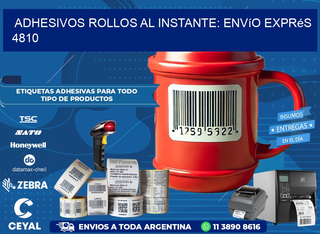 Adhesivos rollos al Instante: Envío Exprés 4810