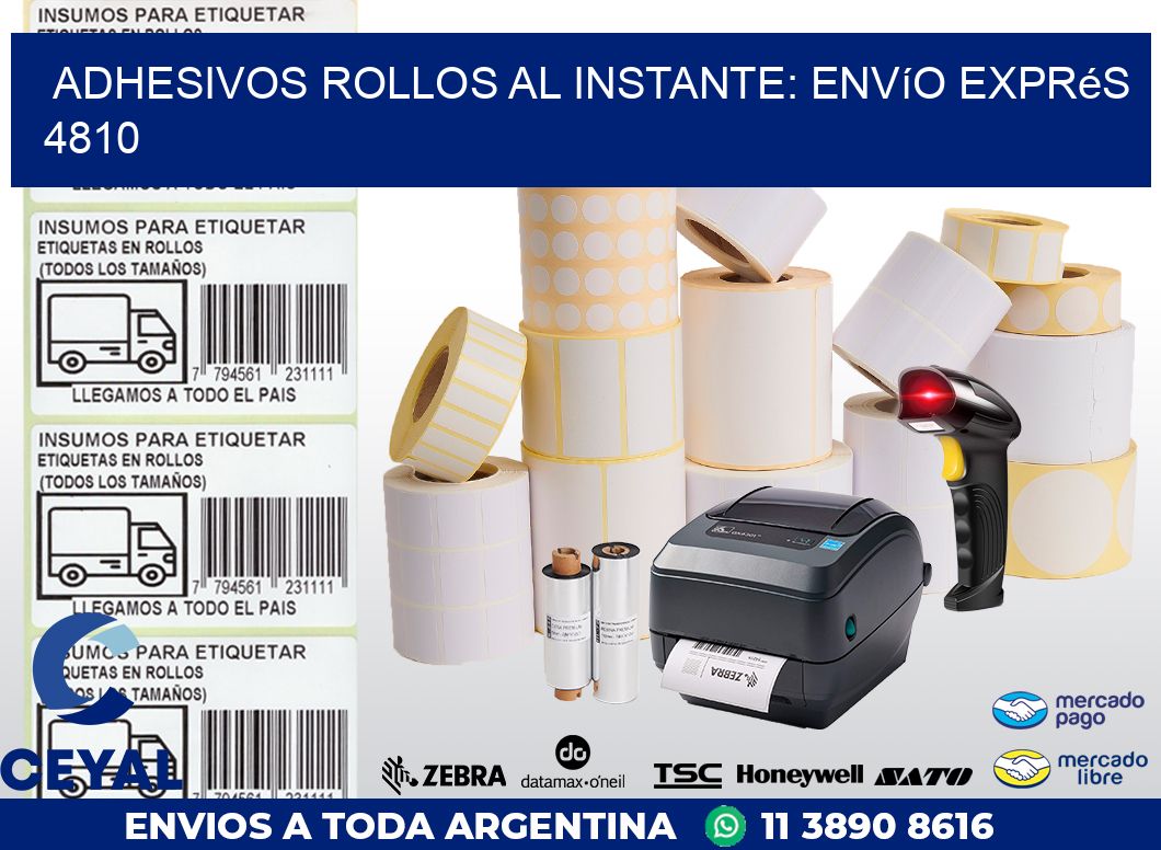 Adhesivos rollos al Instante: Envío Exprés 4810