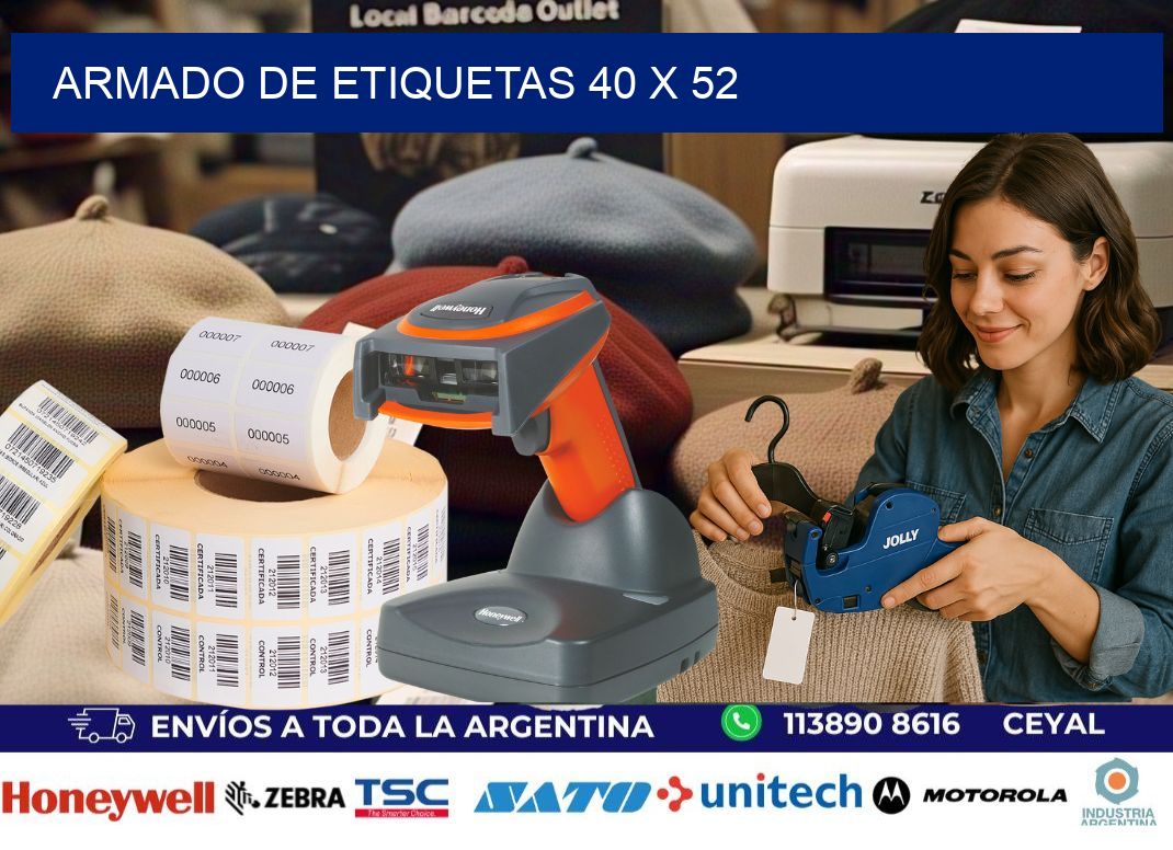 Armado de etiquetas 40 x 52