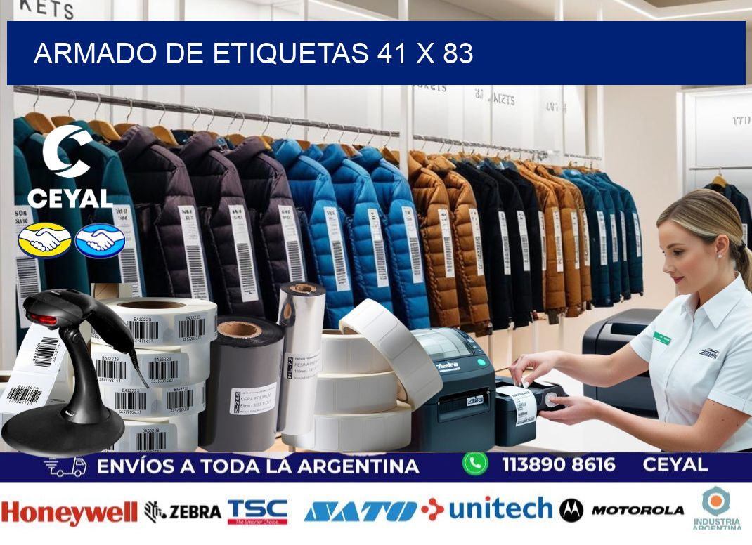 Armado de etiquetas 41 x 83
