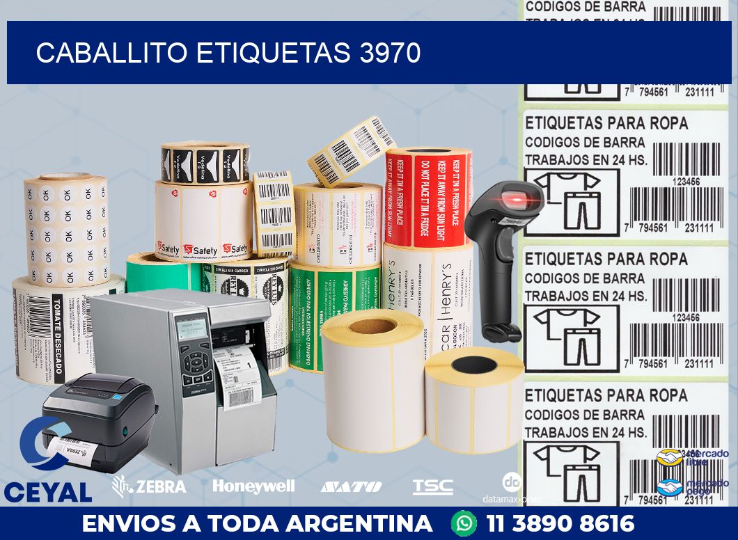 Caballito etiquetas 3970