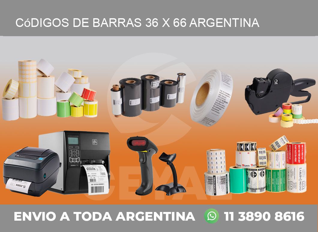 Códigos de Barras 36 x 66 argentina