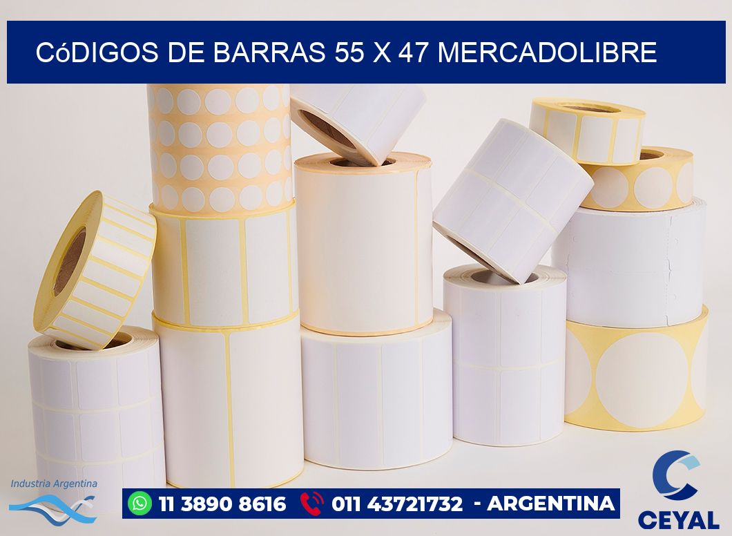 Códigos de Barras 55 x 47 MERCADOLIBRE