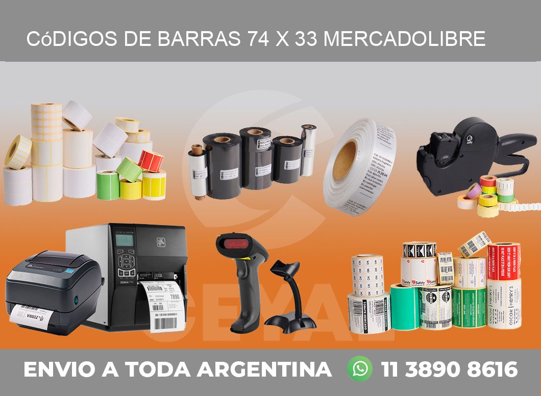 Códigos de Barras 74 x 33 MERCADOLIBRE