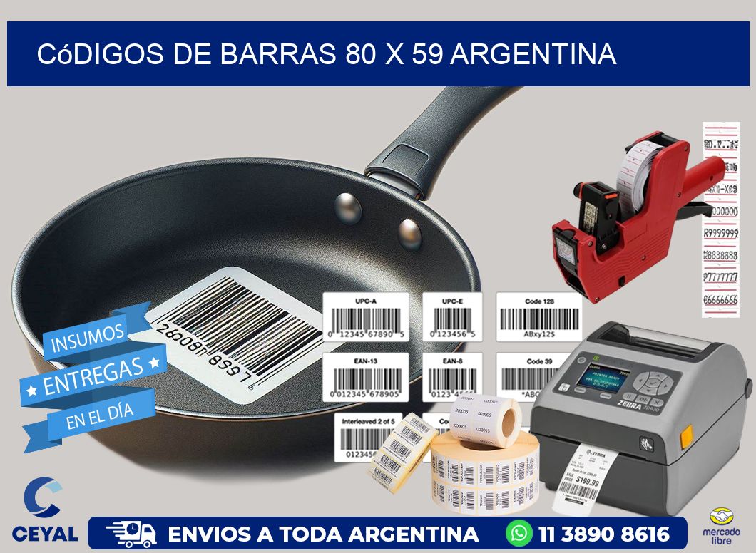 Códigos de Barras 80 x 59 argentina