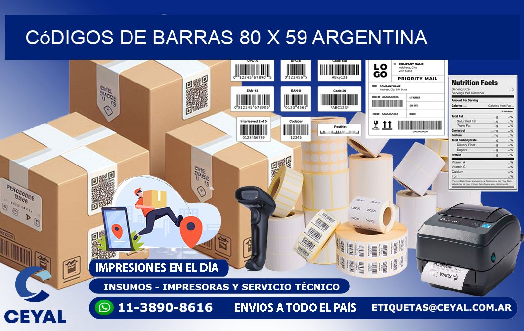 Códigos de Barras 80 x 59 argentina