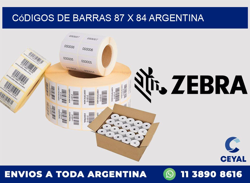 Códigos de Barras 87 x 84 argentina