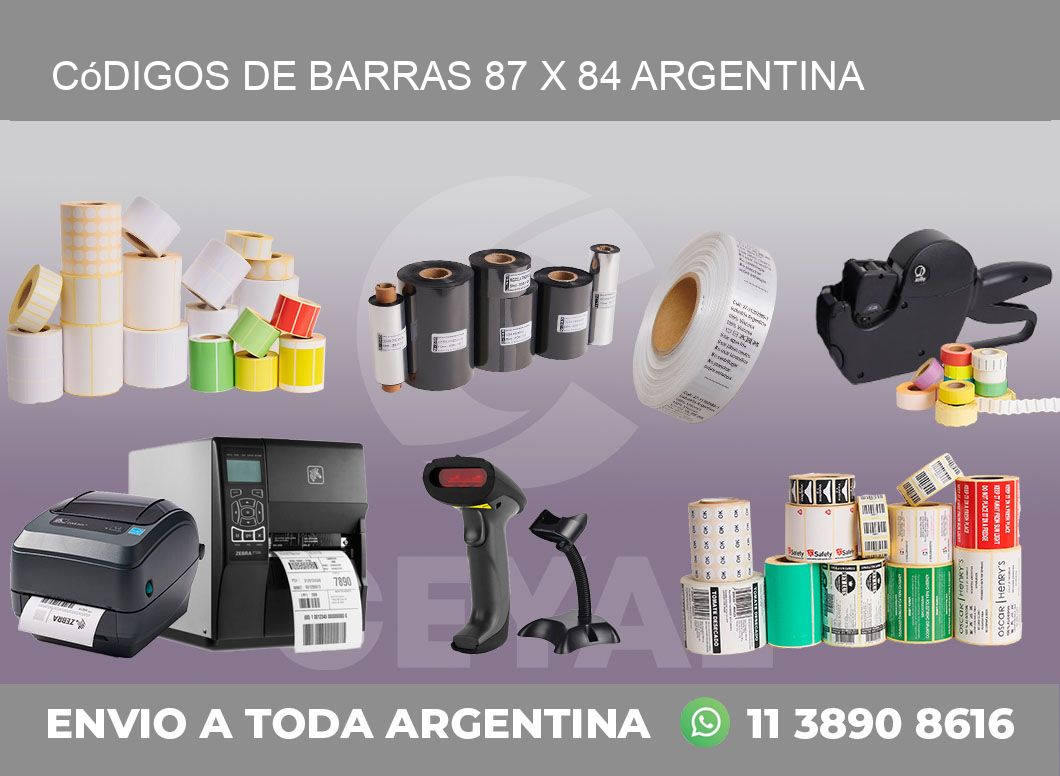 Códigos de Barras 87 x 84 argentina