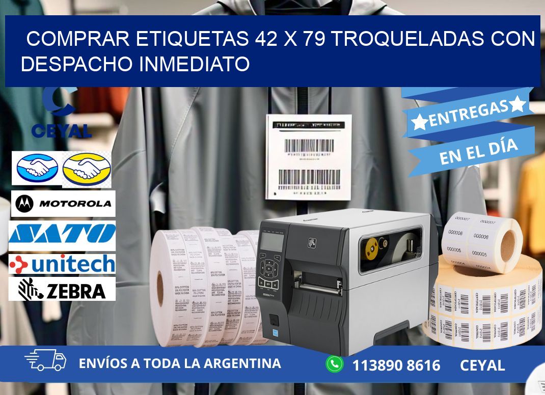 Comprar etiquetas 42 x 79 troqueladas con despacho inmediato