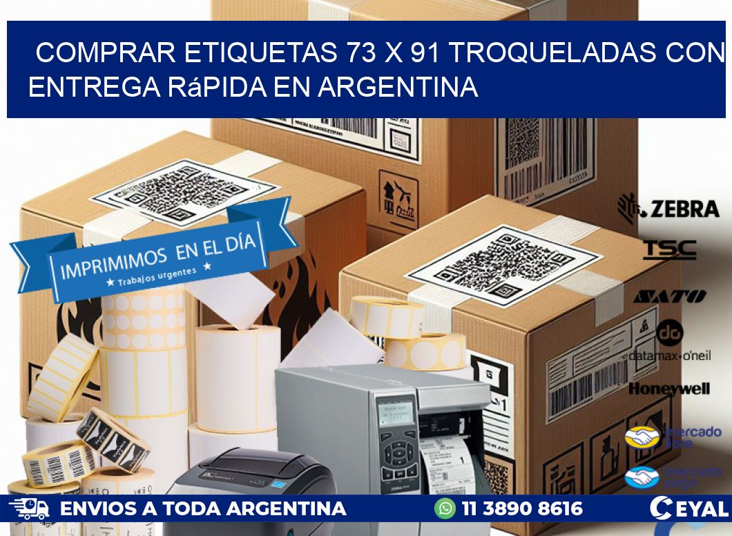 Comprar etiquetas 73 x 91 troqueladas con entrega rápida en Argentina