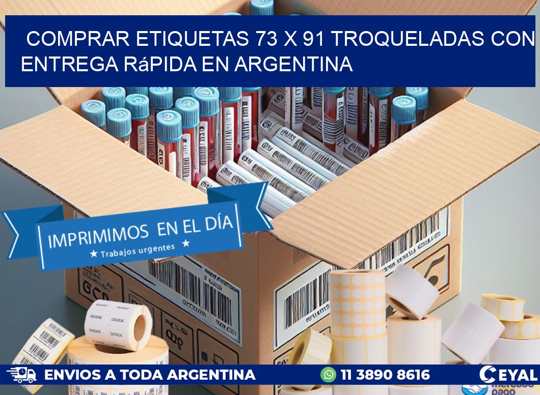 Comprar etiquetas 73 x 91 troqueladas con entrega rápida en Argentina