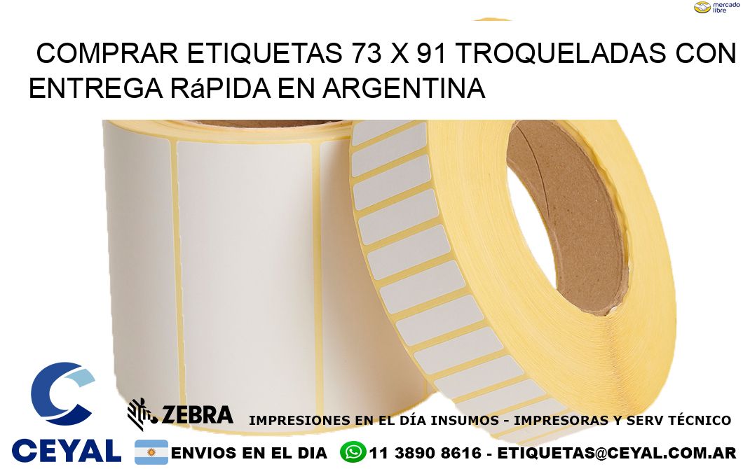 Comprar etiquetas 73 x 91 troqueladas con entrega rápida en Argentina